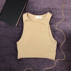 Glassons nude ribbed tank, S